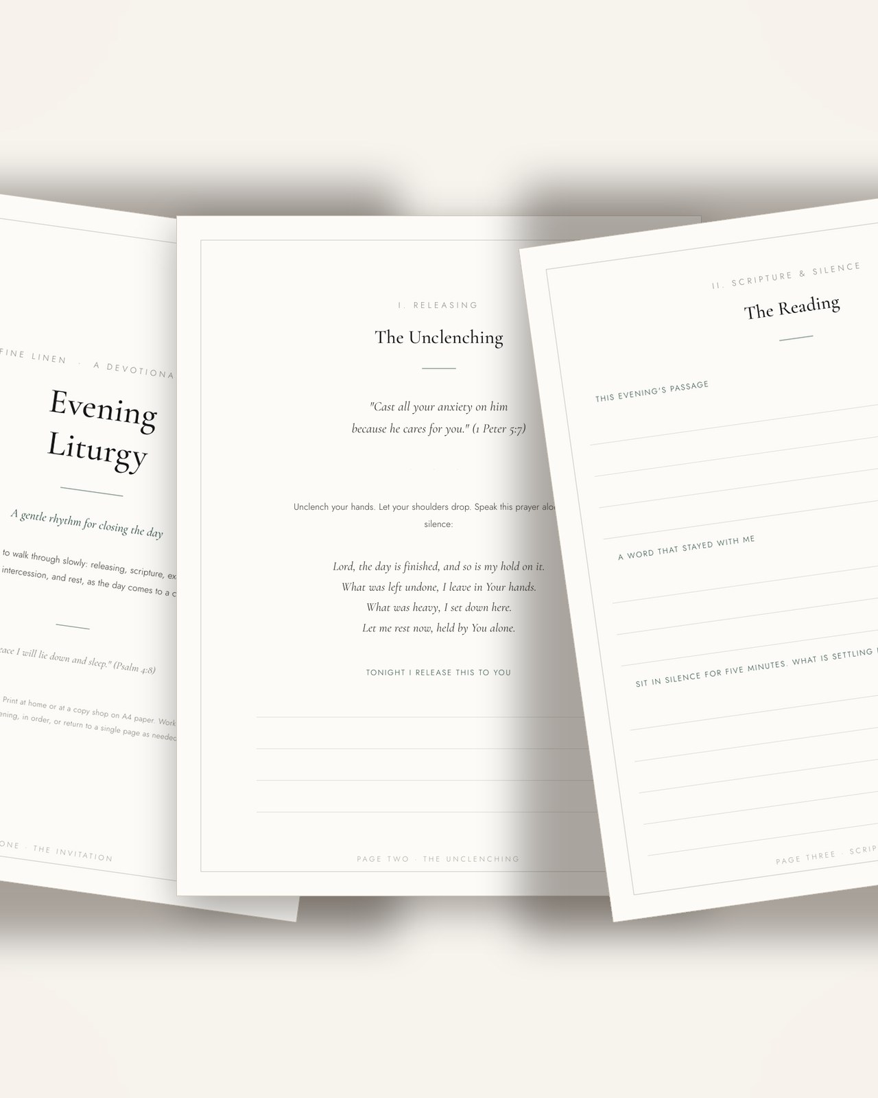 Evening Liturgy Printables