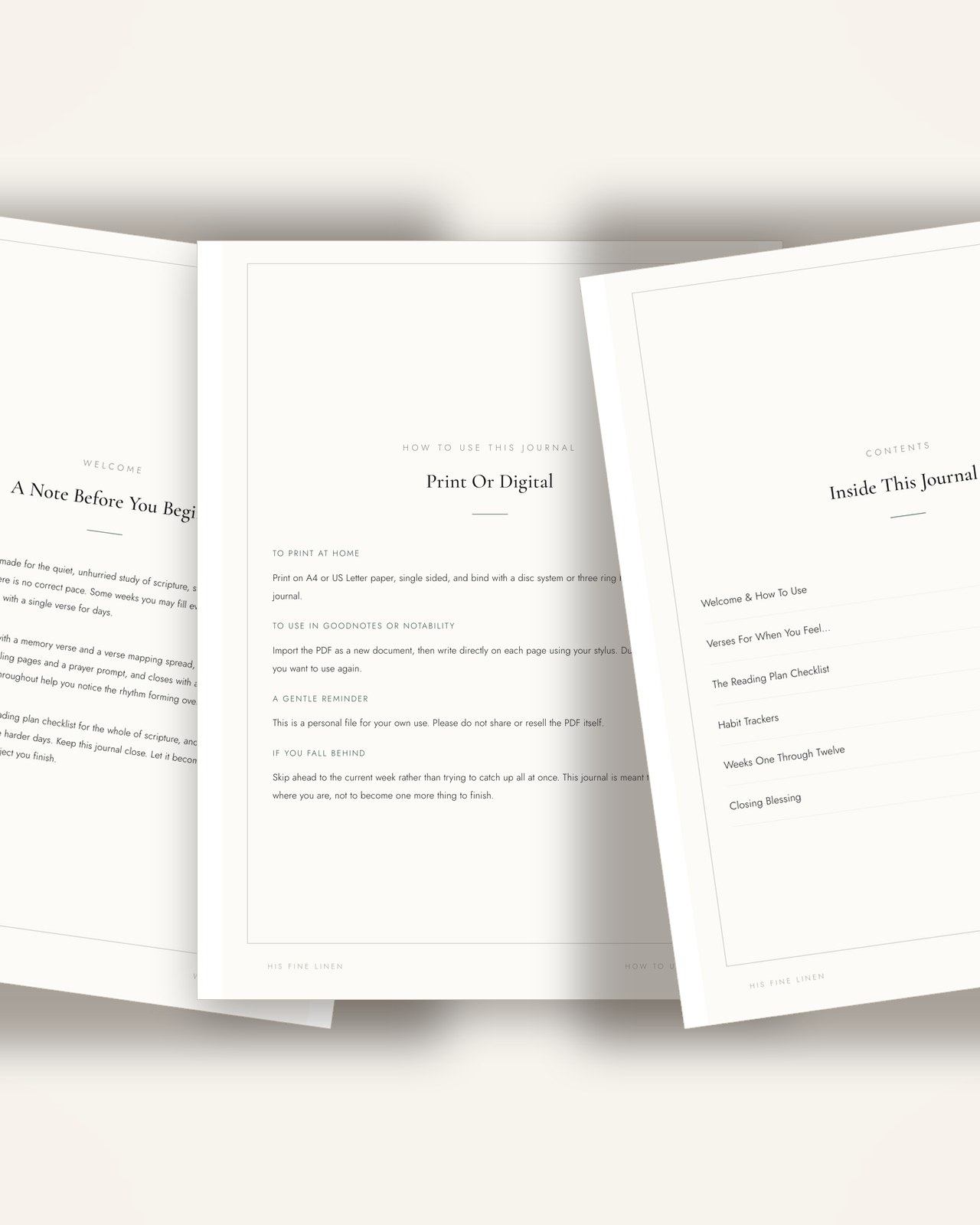The Fine Linen Scripture Journal