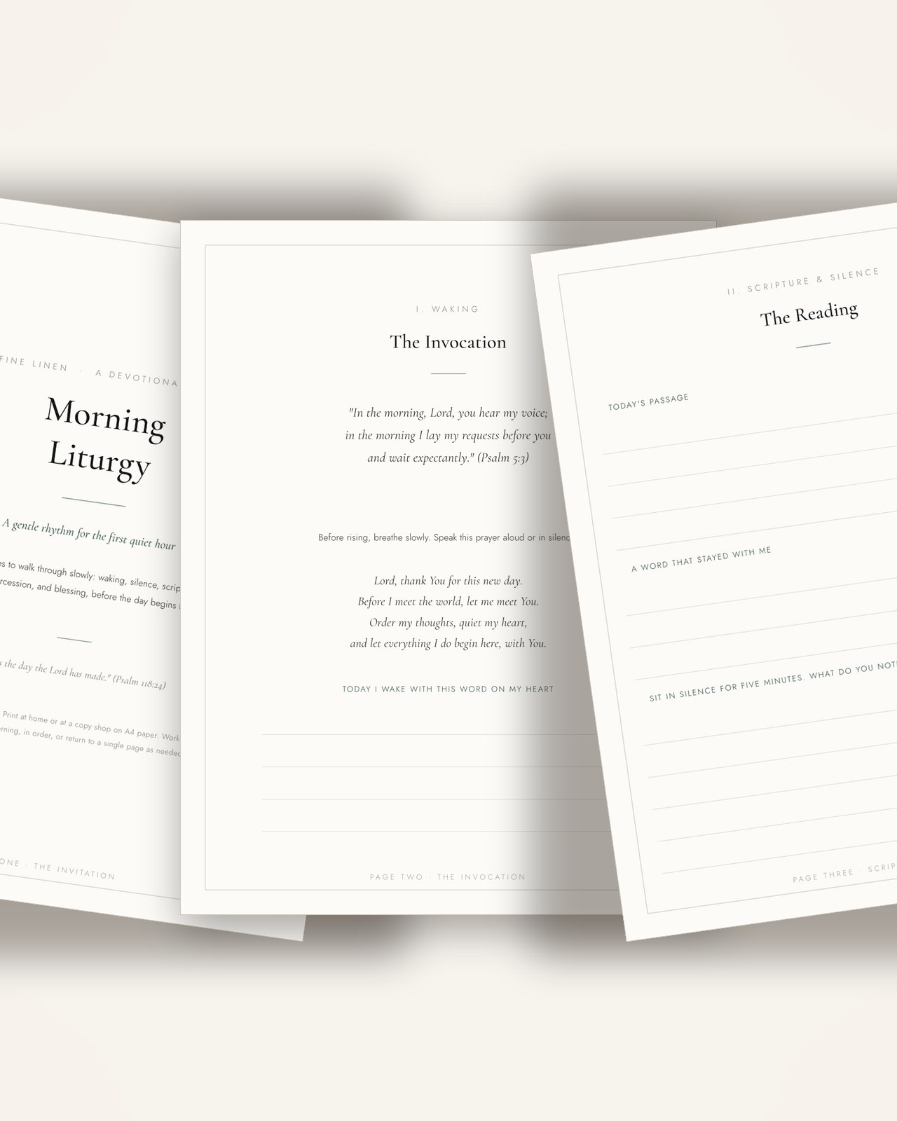 Morning Liturgy Printables